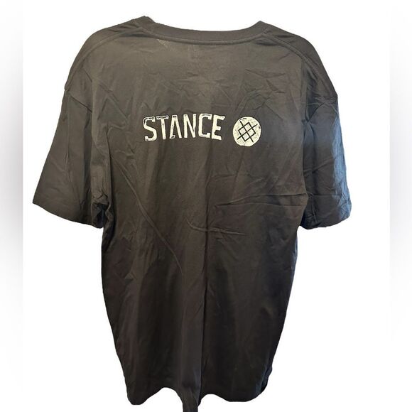NWOT STANCE Unisex Black Short Sleeve Graphic Logo Crew Neck Tee Shirt- Size XL - Picture 6 of 7